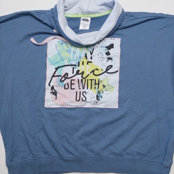 Disney Parks Star Wars Galaxy’s Edge Cropped Light Sweatshirt Women’s XL - Picture 5 of 10